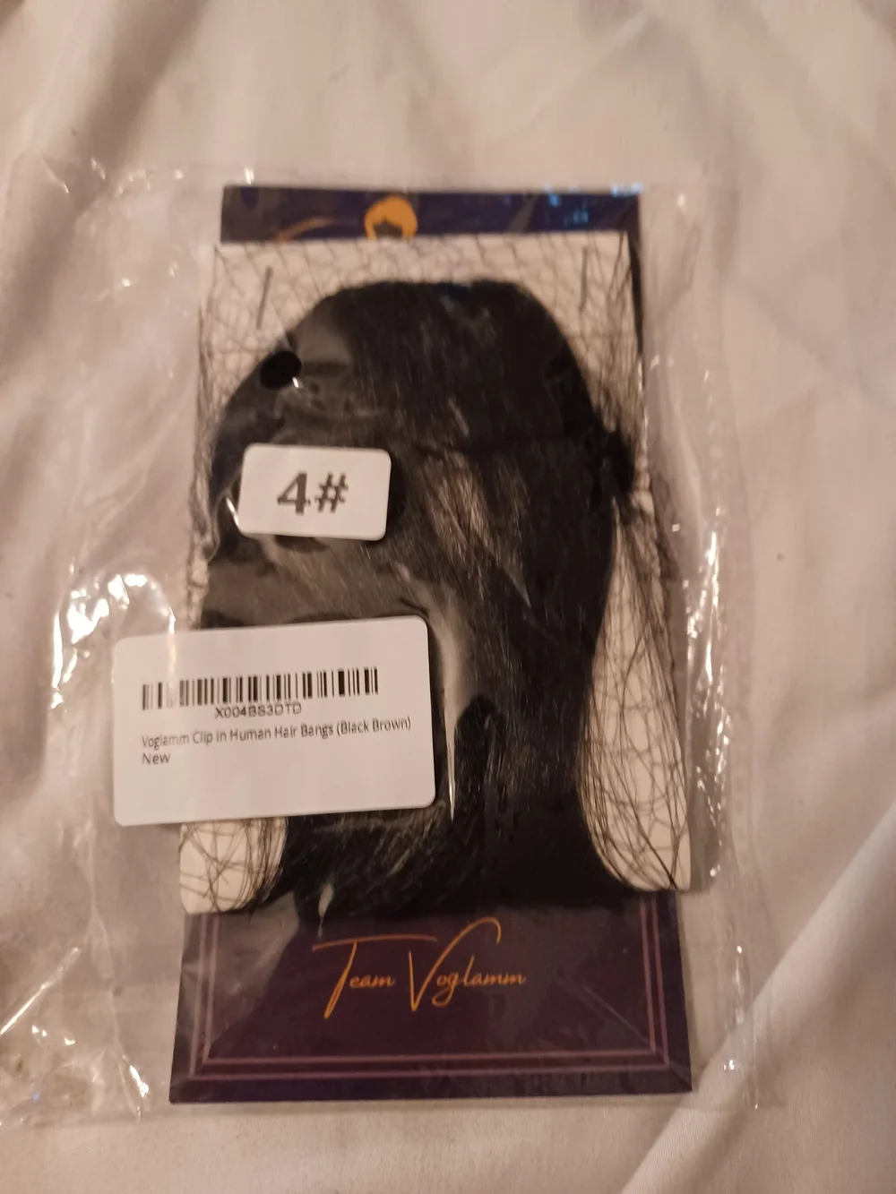 Clip-In Human Hair Bangs - Black Brown